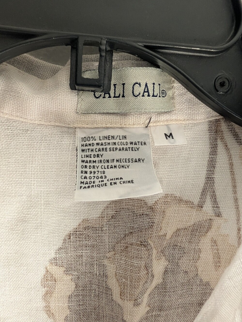 Woman's Linen Button Down Shirt - Picture 3 of 3